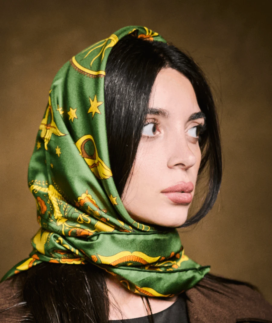 Մետաքսե շարֆ պատարագ կանաչ